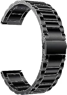 Generic Compatible with Samsung Galaxy Watch 4 Band 40mm 44mm & Samsung Watch 4 Classic 42mm/20mm, Stainless Steel Replacement Strap for Galaxy Watch 4 Classic 42mm/Galaxy Watch 4 (Black)