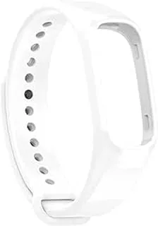 Generic Valente Soft Silicon Adjustable Smart Band Strap Compatible for OnePlus Smart Band and Oppo Smart Band (White)