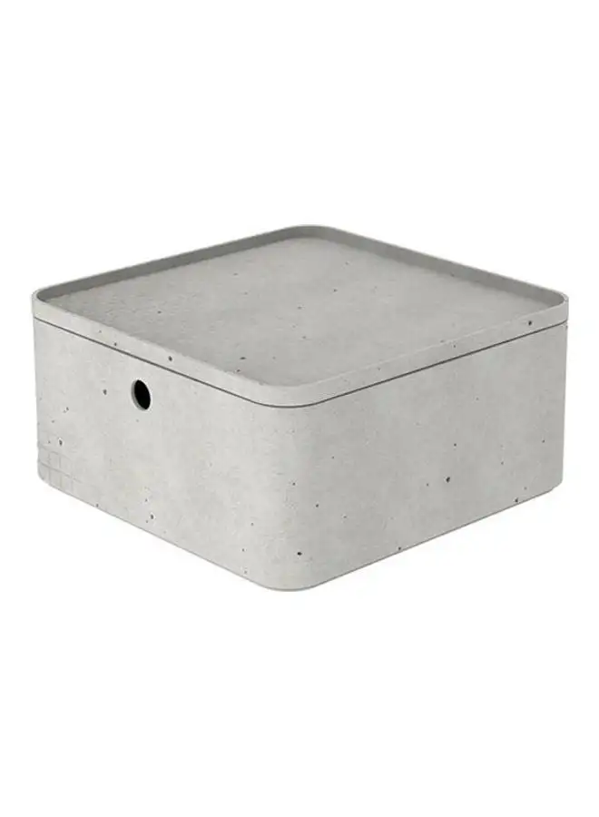 Curver Beton Storage Box With Lid Grey 28x28x14cm