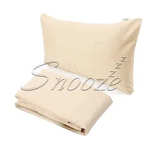 ملاءة سرير من الألياف الدقيقة جاكاريد مقاس مناسب من Snooze - بيج (تصميم زهري) + كيس وسادة مجاني