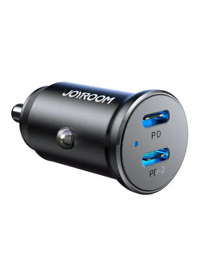 JOYROOM JR-CCN06 30W 2C Mini Metal Car Charger Black