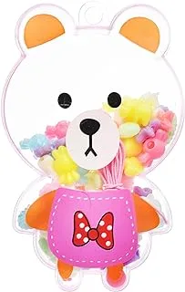 Generic Plastic Beads Jewelry Amazing Design Colorful Material With Various Styles Enlighten Your IQ And Plastic Teddy Bear shape Store Box For Girls -MultiColor