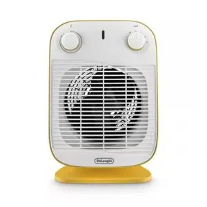 De'Longhi HFS50B20.YE Vertical Edge Fan Heater Yellow/White with 3 power settings 2000 W