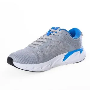 Activ Grey Sneakers With Blue Details & Rubber Sole