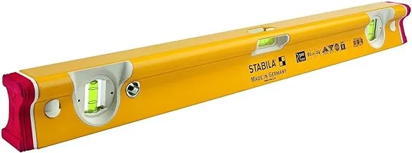 Stabila 18450 R300 3 Vials Shcok-Absorbing/Removable Spirit Level with Anti-Slip Stopper, 200 cm Size