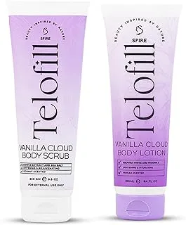 Telofill Vanilla Cloud Body Bundle (Body Lotion 250ml - Body Scrub 250ml)