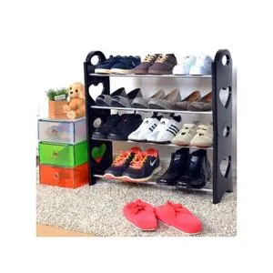 Plastic Metal Shoe Organizer 4 Levels 1 Piece