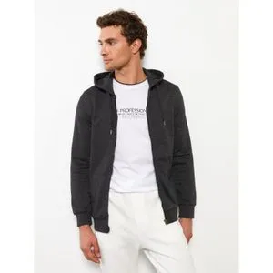 LC Waikiki Men's Sports Cardigan With Comfort Fit Hooded