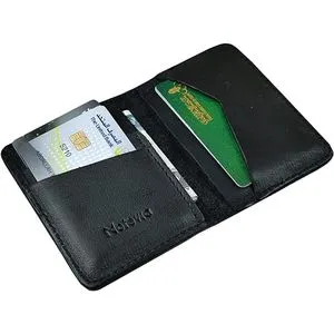 Motevia Men's Leather Wallet Cardstock  (Black)