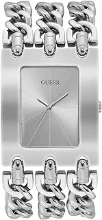 GUESS W1274L1 - WATCH FOR LADIES SILVER WITH PLAIN STAINLESS STEEL - ADJUSTBALE W-LINK