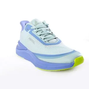 Activ White Lace Up Sneakers With Blue Rubber Details