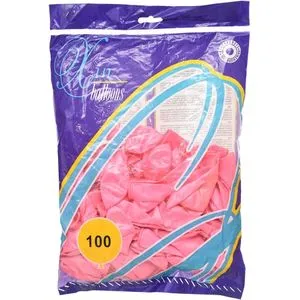 Balloons Latex Balloon, 100 Pieces - Pink