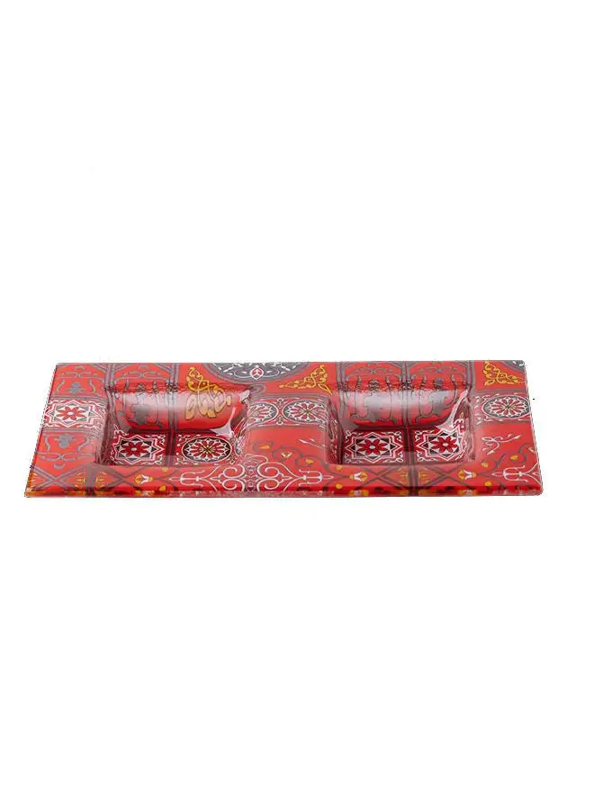 Rosa By Fathy Mahmoud Serving Plate Rectangle 2 Slots