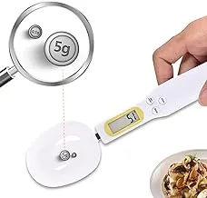 Electronic Measuring Spoon Adjustable Digital Spoon Scale Weigh up 1-500g Digital Kitchen Spoons Large LCD Display Measurements Ounces Grams Karats Maximum 30 Ml for Tea Milk Coffee