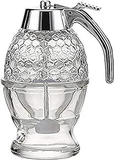 Syrup Honey Dispenser, Glass with Storage Stand, 8-Ounce Capacity