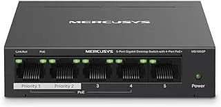 Mercusys 5-Port 10/100/1000 Mbps Desktop Switch with 4-Port PoE+ (MS105GP)