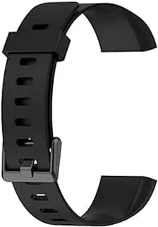 Generic For Realme Band RMA183 Solid Color Silicone Band (Black)