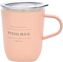 كوب ترمس TYESO TS-8718B سعة 300 مل مصنوع من مادة عالية الجودة من الفولاذ المقاوم للصدأ معزول بالفراغ مع غطاء للسفر والرياضة والأنشطة الخارجية والمشروبات الباردة والساخنة - متعدد الألوان