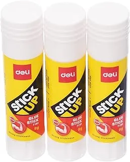 Deli 7101 High Quality Glue Stick 9g Washable Glue Sticks Pack of 3 Glue Stick For School,Student,Office - Multi Color