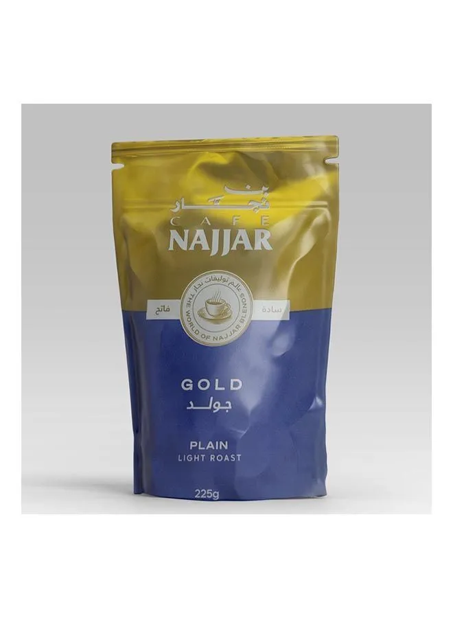 Najjar Gold Plain Light Roast Coffee 225 Grams