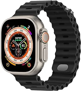 HITZEE Compatible with Apple Watch Band 49mm 45mm 44mm 42mm, Soft Loop Silicone Bands with Buckle Designed for Apple Watch Ultra 2 Ultra Series 9 8 7 SE 6 5 4 3 2 1