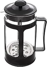 Generic Glass Medium Coffee Press Modern Design With Plastic Handle and Easy To Use 600 ML - Clear Black