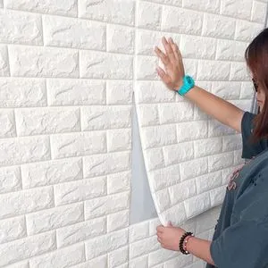 3D Back Glue Wall Stickers-PE Foam 3D Safty Home Decor Wallpaper - 70x77cm