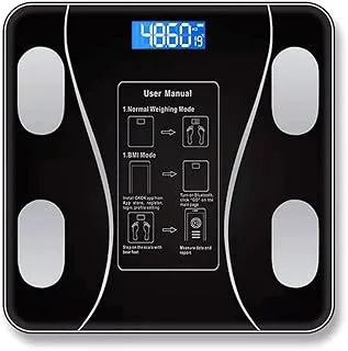 RIZOOTZC Digital Scale Smart Weighing Scale Bluetooth-compatible Electronic Intelligent Weight Loss Body Fat Scale Balances (Color : Silver)