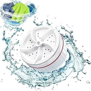 Portable Washing Machine Mini Washing Machine with Suction Cups USB Powered Ultrasonic Turbo Washing Machine & Dishwasher Suitable for Home, Business, Travel, RV, Apartment, College Room