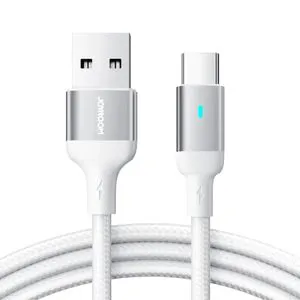 JOYROOM USB Cable - USB C 3A For Fast Charging And Data Transfer A10 Series 2 M White (S-UC027A10)