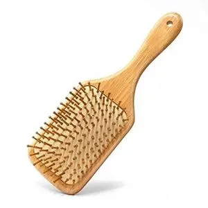 Wooden Medical Hair Brush For Long Healthy Hair - Beige