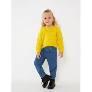 LC Waikiki Elastic Waist Basic Baby Girl Denim Trousers