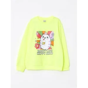 LC Waikiki Crew Neck Printed Long Sleeve Girl Sweatshirt