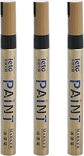 LETO LT-1102 High Quality Oil Pase Marker Pack of 3 Pieces For Any Surface Suitable For Home, School, Or Educational Centers - Black