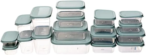 Aksa 1325/01/4526 Mono Plastic Food Container Set of 18 Pieces - Green