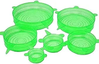 Silicone Stretch Lid (Green) - Pack of 6