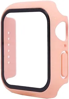 Generic Classic Ultra-Thin HD Bumper Protective Cover With Tempered Glass Screen Protector 42MM, 44MM Or 45MM - Light Pink