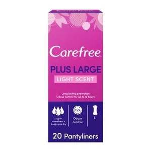 Carefree Panty Liners Plus Large Light Scent - 20 Pcs