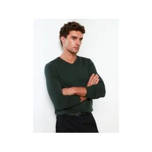 LC Waikiki V Neck Long Sleeve Men's Knitwear Sweater