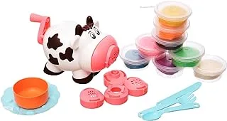 Generic Plastic Clay Shape Maker With Cow Design And Eight Different Color To Make Feet Seal For Kids Set Of 28 Pieces - Multi Color