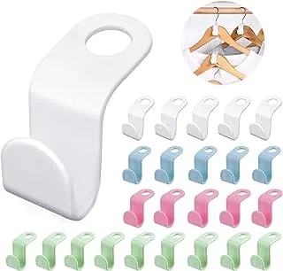 100Pcs Clothes Hanger Connector Hooks,Thicken Hanger Hooks Space Saver,Heavy Duty Space Saving for Closet and Clothes Closet Organizer