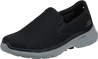 حذاء رياضي رجالي Go Walk 6 من Skechers، أسود رمادي، 47 EU