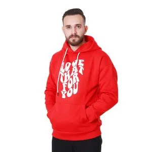 Activ Red Loose Fit Printed Hoodie