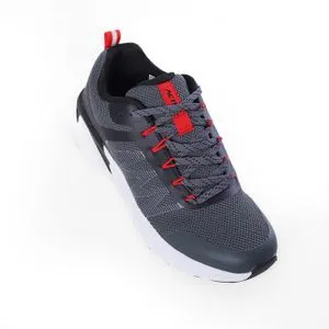 Activ Lace Up Charcoal With Black Rubber Detail Sneakers