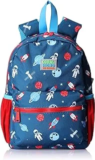 Coral High Kids Two Compartment Small Nest Backpack - Civit Red Space Pattern