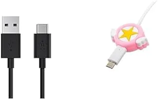 Belkin usb c charging cable - black + Silicone Cable Protector With Star Design For Your Charging Cord - Multi Color