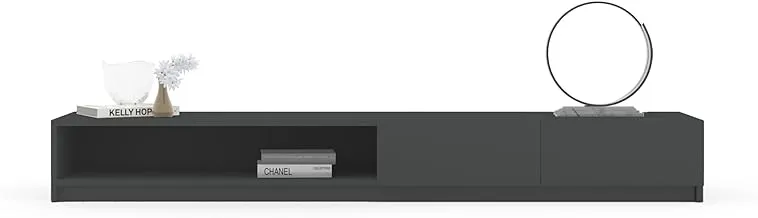 Nine elements-TVU-200-D-M-GREY TV UNIT 2 leafs and side shelf - 200x25 cm 200 CMx45 CMx25 CM