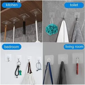 4PCS Wall Hook Transparent