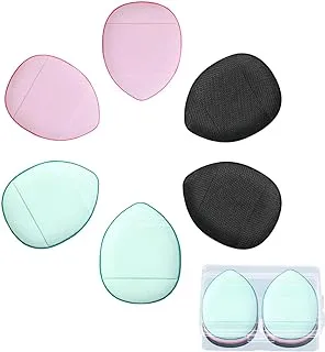 6pcs Mini Makeup Puff Finger Puff Soft Water Drop Makeup Sponges for Foundation Concealer Cosmetic Foundation Sponge Mineral Powder Wet Dry Makeup Tool