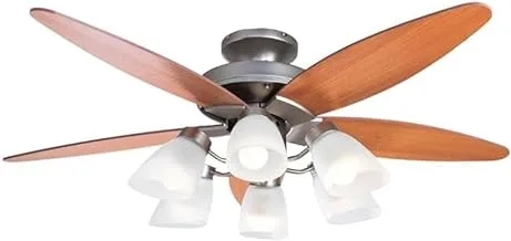 Enarat Classic 43 Inch 6 Lights Chrome Ceiling Fan